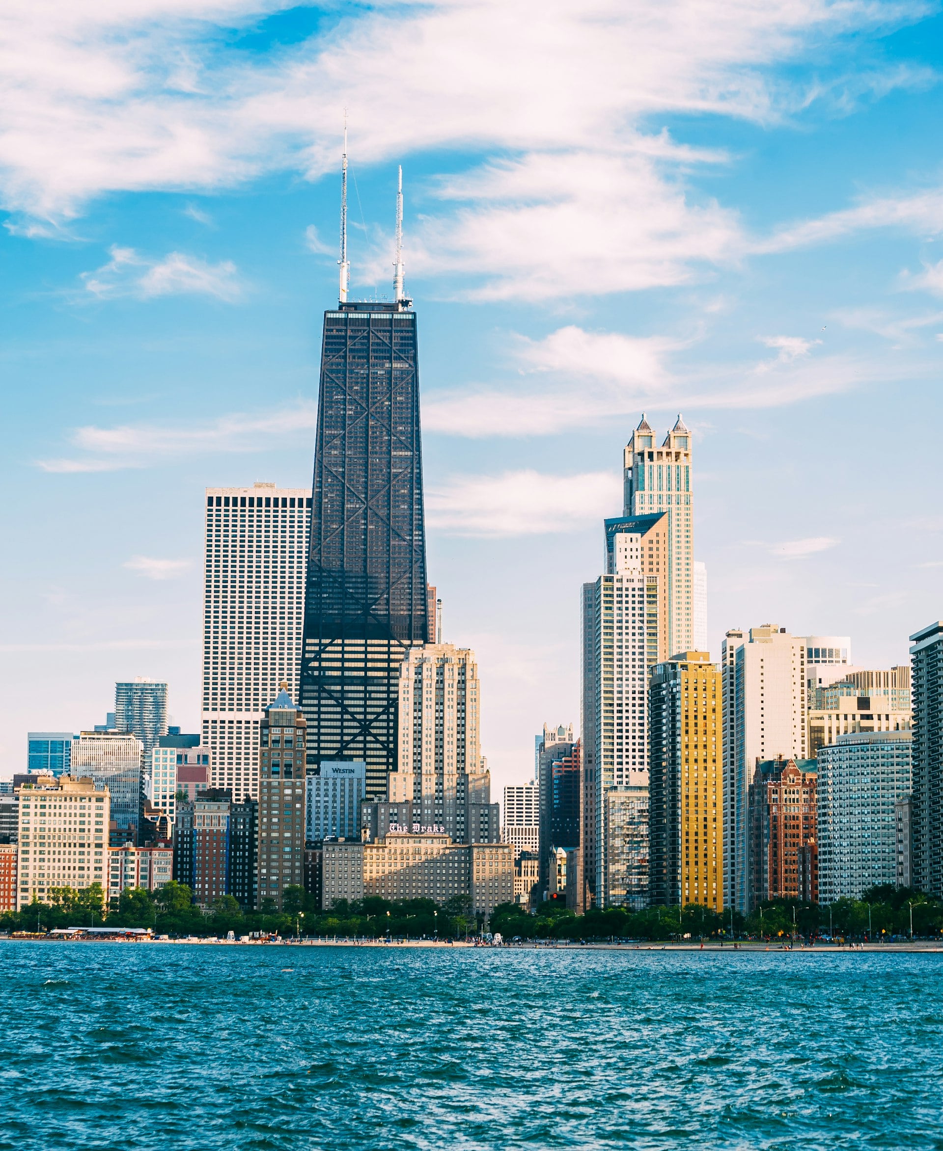 Chicago metropolitan skyline from Lake Michigan representing the greater Aurora Illinois region