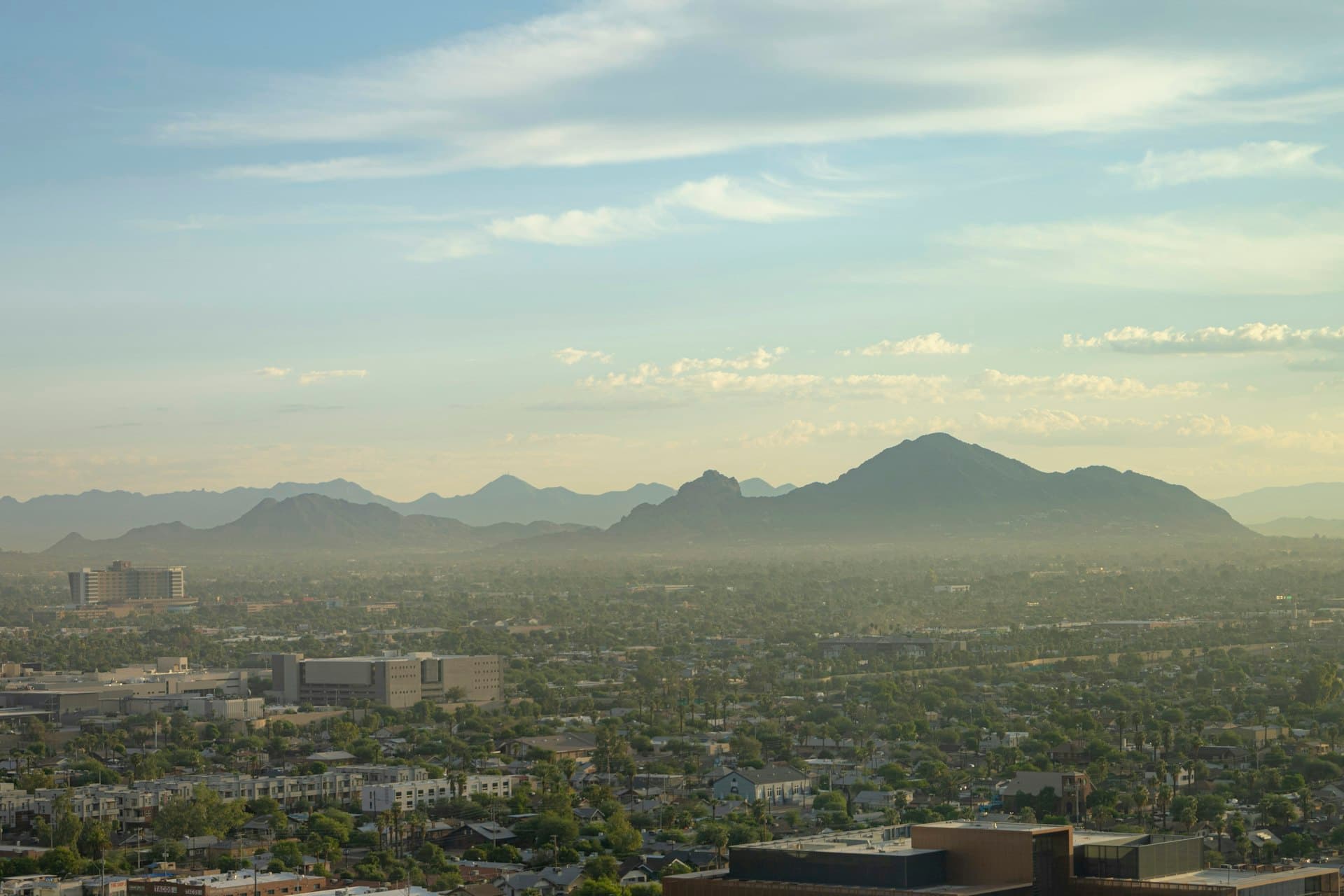 Phoenix cityscape with iconic Camelback Mountain in the background