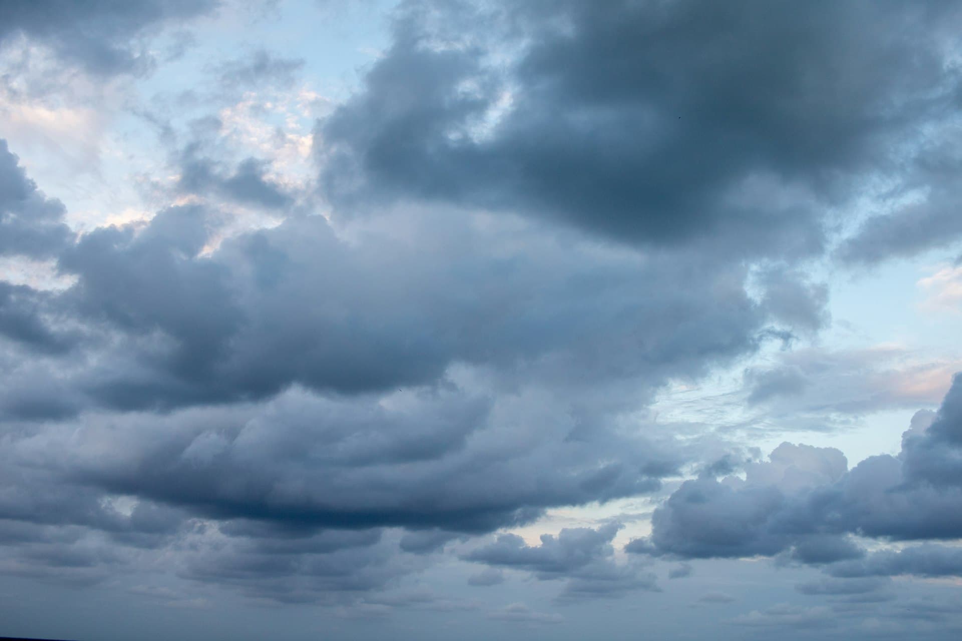 Dramatic storm clouds gathering over Florida coast